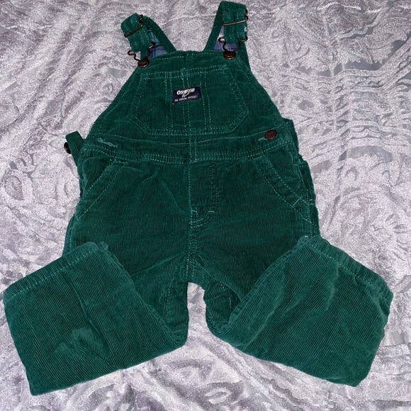 OshKosh B'gosh Other - Osh kosh  Bgosh green Bib Vestbak Overalls sz 12mo